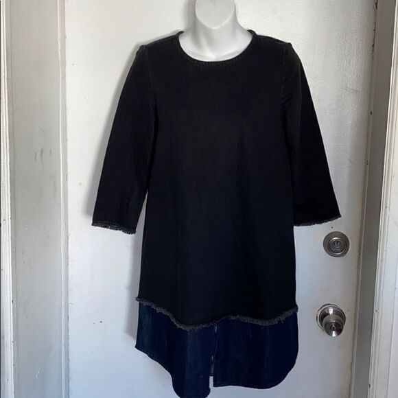 ZARA TRAFALUC Denim Shift Dress-XS - Picture 2 of 9
